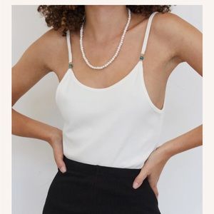 Donni Stone tank top. Cream/white. XS